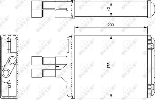 NRF 54242 - Топлообменник, отопление на вътрешното пространство vvparts.bg