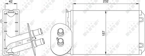 NRF 54247 - Топлообменник, отопление на вътрешното пространство vvparts.bg