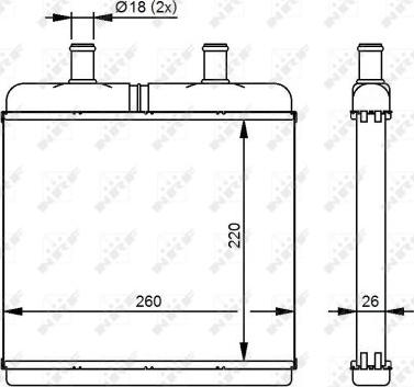 NRF 54214 - Топлообменник, отопление на вътрешното пространство vvparts.bg