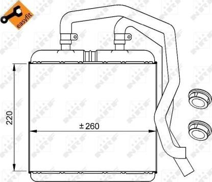 NRF 54217 - Топлообменник, отопление на вътрешното пространство vvparts.bg