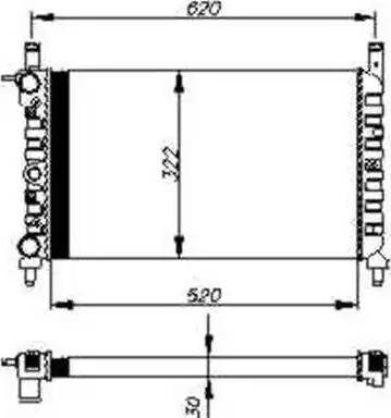 NRF 54702 - Радиатор, охлаждане на двигателя vvparts.bg