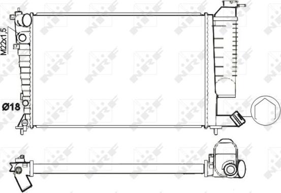 NRF 54716 - Радиатор, охлаждане на двигателя vvparts.bg