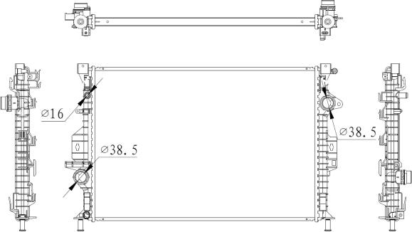 NRF 550006 - Радиатор, охлаждане на двигателя vvparts.bg