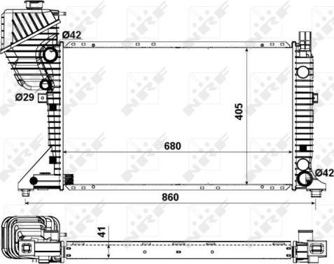 NRF 55348 - Радиатор, охлаждане на двигателя vvparts.bg