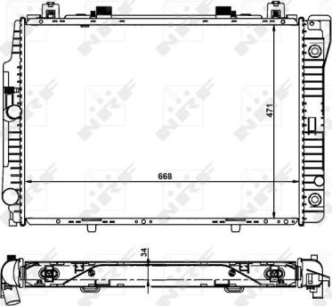 NRF 55315 - Радиатор, охлаждане на двигателя vvparts.bg