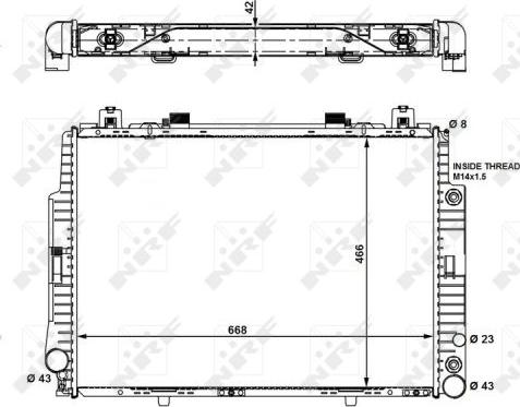 NRF 55320 - Радиатор, охлаждане на двигателя vvparts.bg