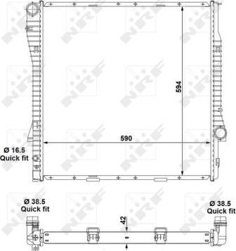 NRF 55328 - Радиатор, охлаждане на двигателя vvparts.bg