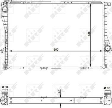 NRF 55322 - Радиатор, охлаждане на двигателя vvparts.bg