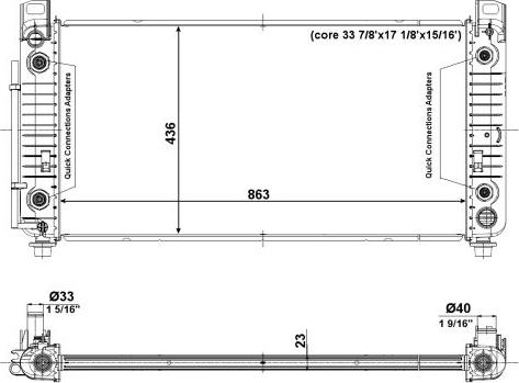 NRF 56009 - Радиатор, охлаждане на двигателя vvparts.bg