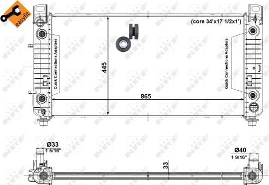 NRF 56008 - Радиатор, охлаждане на двигателя vvparts.bg