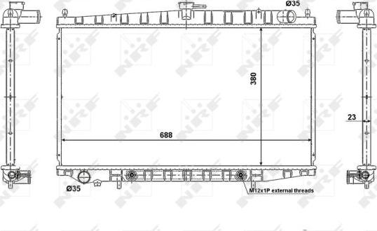 NRF 56079 - Радиатор, охлаждане на двигателя vvparts.bg