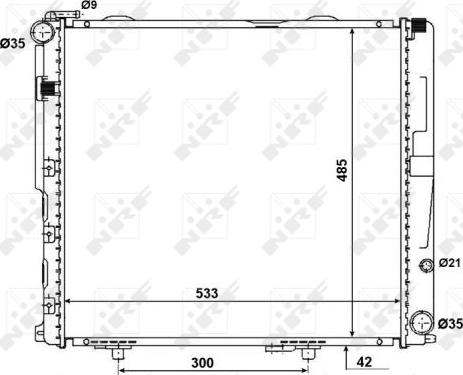 NRF 56075 - Радиатор, охлаждане на двигателя vvparts.bg