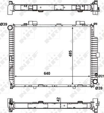 NRF 56140 - Радиатор, охлаждане на двигателя vvparts.bg