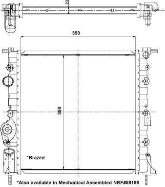 NRF 56159 - Радиатор, охлаждане на двигателя vvparts.bg