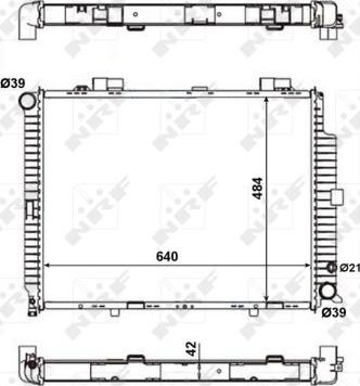 NRF 56139 - Радиатор, охлаждане на двигателя vvparts.bg