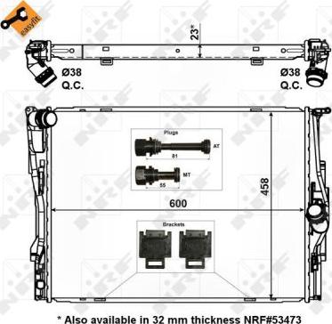 NRF 56129 - Радиатор, охлаждане на двигателя vvparts.bg