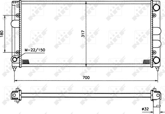 NRF 509506 - Радиатор, охлаждане на двигателя vvparts.bg