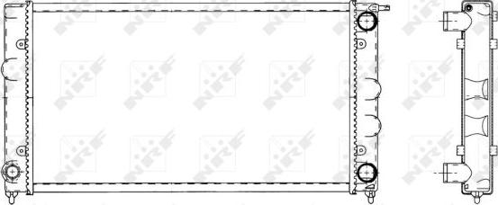 NRF 509501 - Радиатор, охлаждане на двигателя vvparts.bg