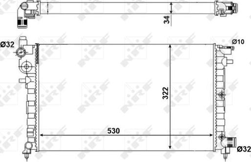 NRF 509502A - Радиатор, охлаждане на двигателя vvparts.bg