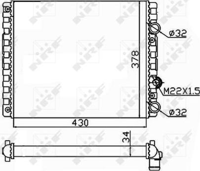 NRF 509519 - Радиатор, охлаждане на двигателя vvparts.bg