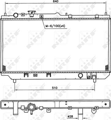 NRF 509511 - Радиатор, охлаждане на двигателя vvparts.bg