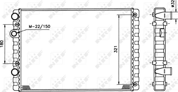 NRF 509520 - Радиатор, охлаждане на двигателя vvparts.bg