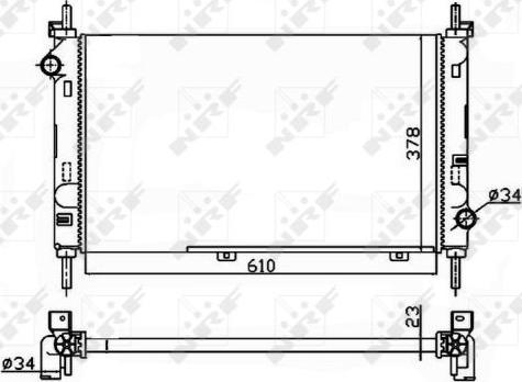 NRF 509528A - Радиатор, охлаждане на двигателя vvparts.bg