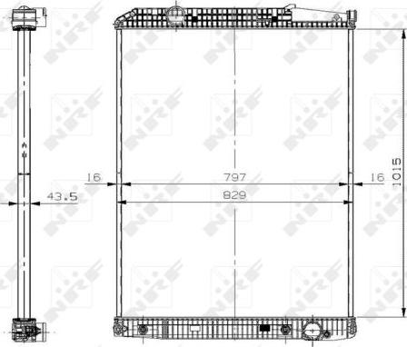 NRF 509578 - Радиатор, охлаждане на двигателя vvparts.bg