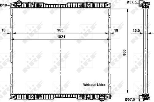 NRF 509739 - Радиатор, охлаждане на двигателя vvparts.bg