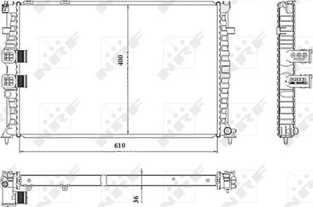 NRF 50468 - Радиатор, охлаждане на двигателя vvparts.bg