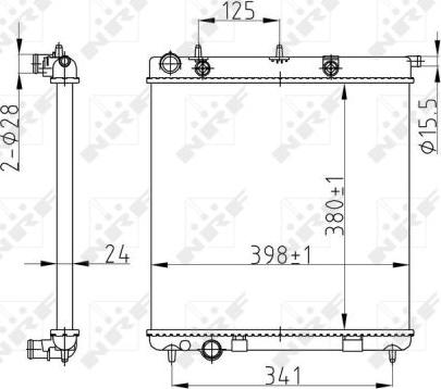 NRF 50429A - Радиатор, охлаждане на двигателя vvparts.bg