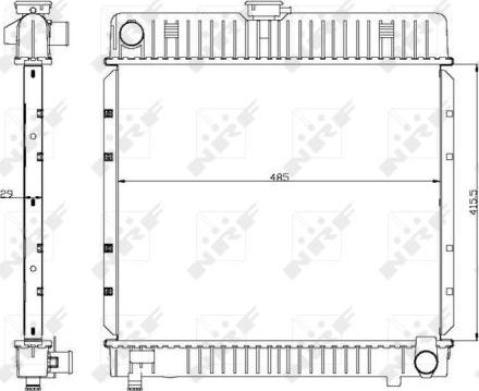 NRF 504250 - Радиатор, охлаждане на двигателя vvparts.bg