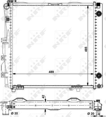 NRF 504258 - Радиатор, охлаждане на двигателя vvparts.bg