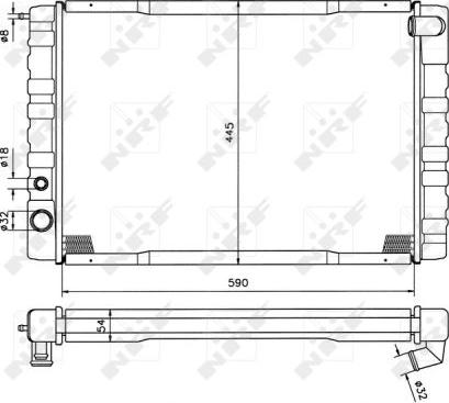 NRF 505402 - Радиатор, охлаждане на двигателя vvparts.bg