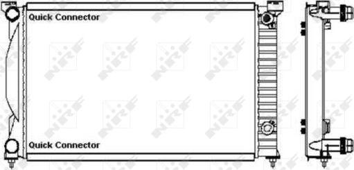 NRF 50543A - Радиатор, охлаждане на двигателя vvparts.bg