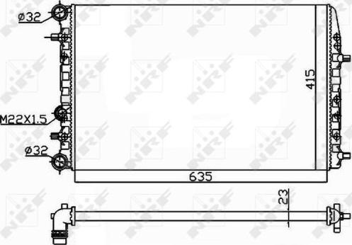 NRF 50542 - Радиатор, охлаждане на двигателя vvparts.bg