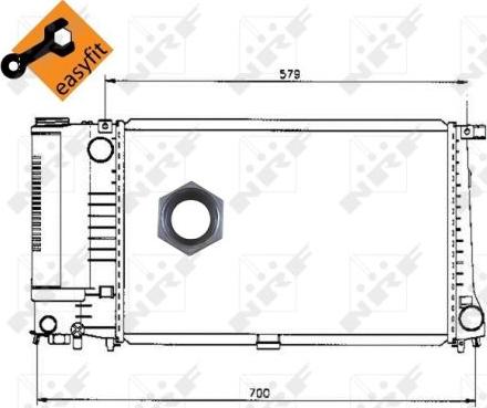 NRF 50568 - Радиатор, охлаждане на двигателя vvparts.bg