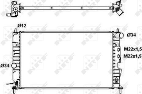 NRF 50563 - Радиатор, охлаждане на двигателя vvparts.bg