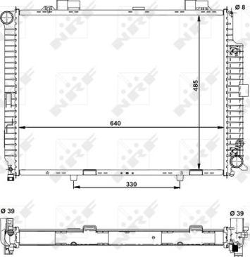 NRF 50575 - Радиатор, охлаждане на двигателя vvparts.bg