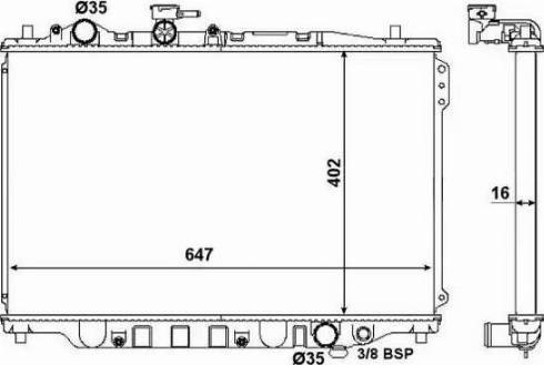 NRF 506514 - Радиатор, охлаждане на двигателя vvparts.bg