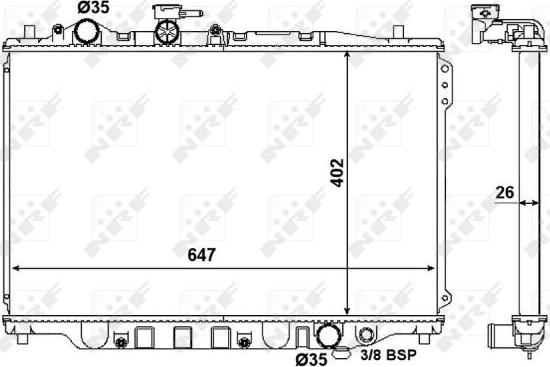 NRF 506518 - Радиатор, охлаждане на двигателя vvparts.bg