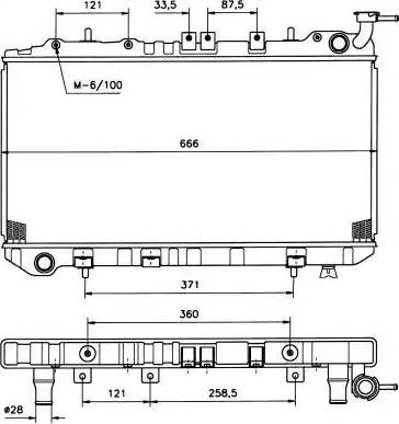 NRF 506864 - Радиатор, охлаждане на двигателя vvparts.bg