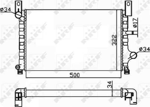 NRF 506224 - Радиатор, охлаждане на двигателя vvparts.bg