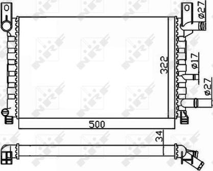 NRF 506220 - Радиатор, охлаждане на двигателя vvparts.bg