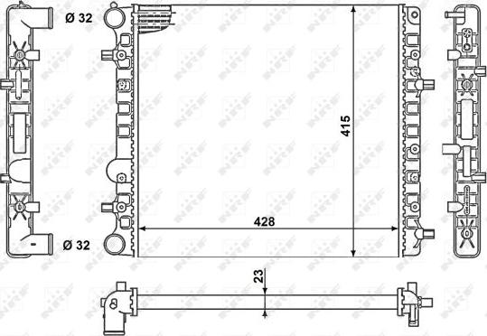 NRF 50140 - Радиатор, охлаждане на двигателя vvparts.bg