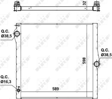 NRF 50139 - Радиатор, охлаждане на двигателя vvparts.bg