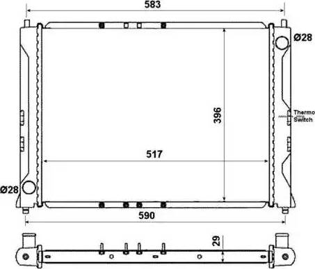 NRF 50129 - Радиатор, охлаждане на двигателя vvparts.bg