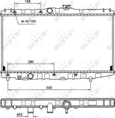 NRF 507581 - Радиатор, охлаждане на двигателя vvparts.bg