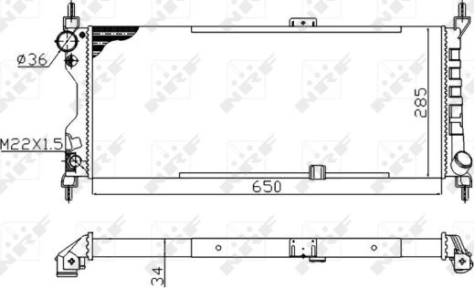 NRF 507522A - Радиатор, охлаждане на двигателя vvparts.bg