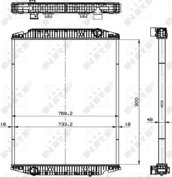 NRF 519568 - Радиатор, охлаждане на двигателя vvparts.bg